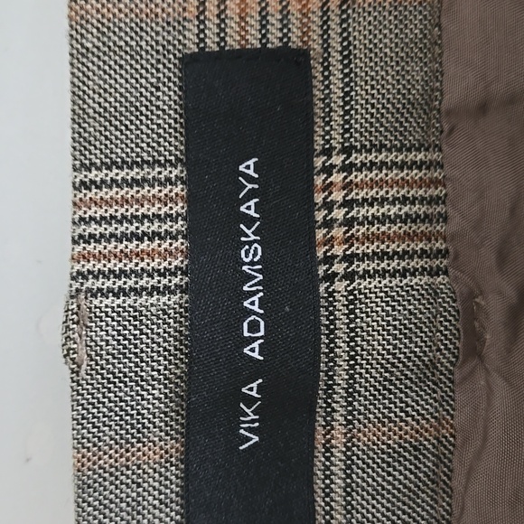 Vika Adamskaya Plaid Belted Office Siren Women's Mini Skirt - Picture 6 of 7